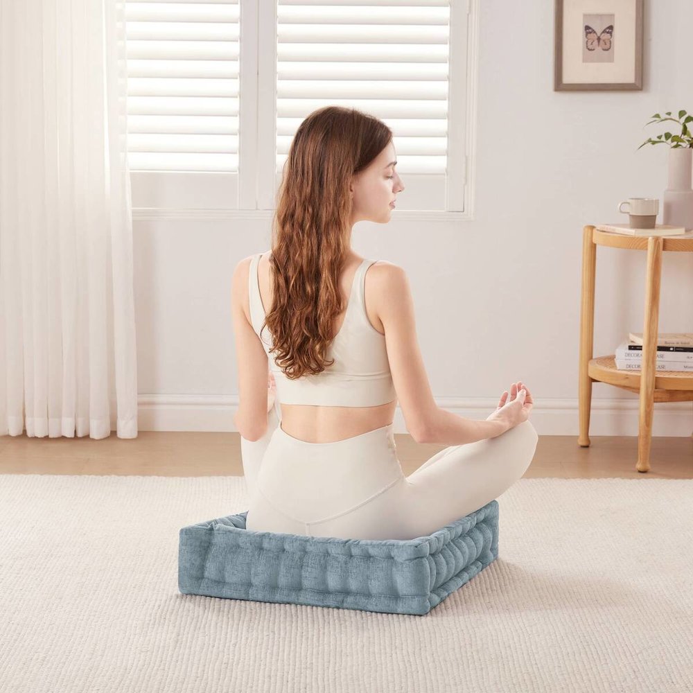 Poly Chenille Square Floor Pillow Cushion