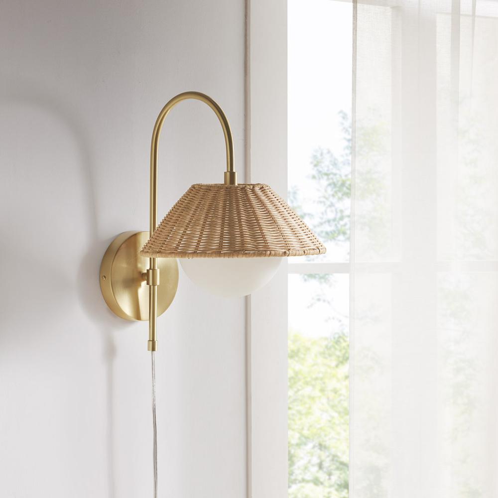 Rattan Weave Wall Sconce