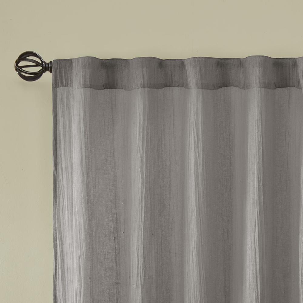 Solid Crushed Curtain Panel Pair