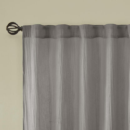 Solid Crushed Curtain Panel Pair