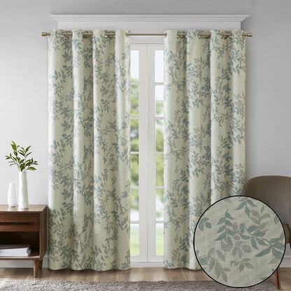 Julie Printed Botanical Blackout Curtain Panel