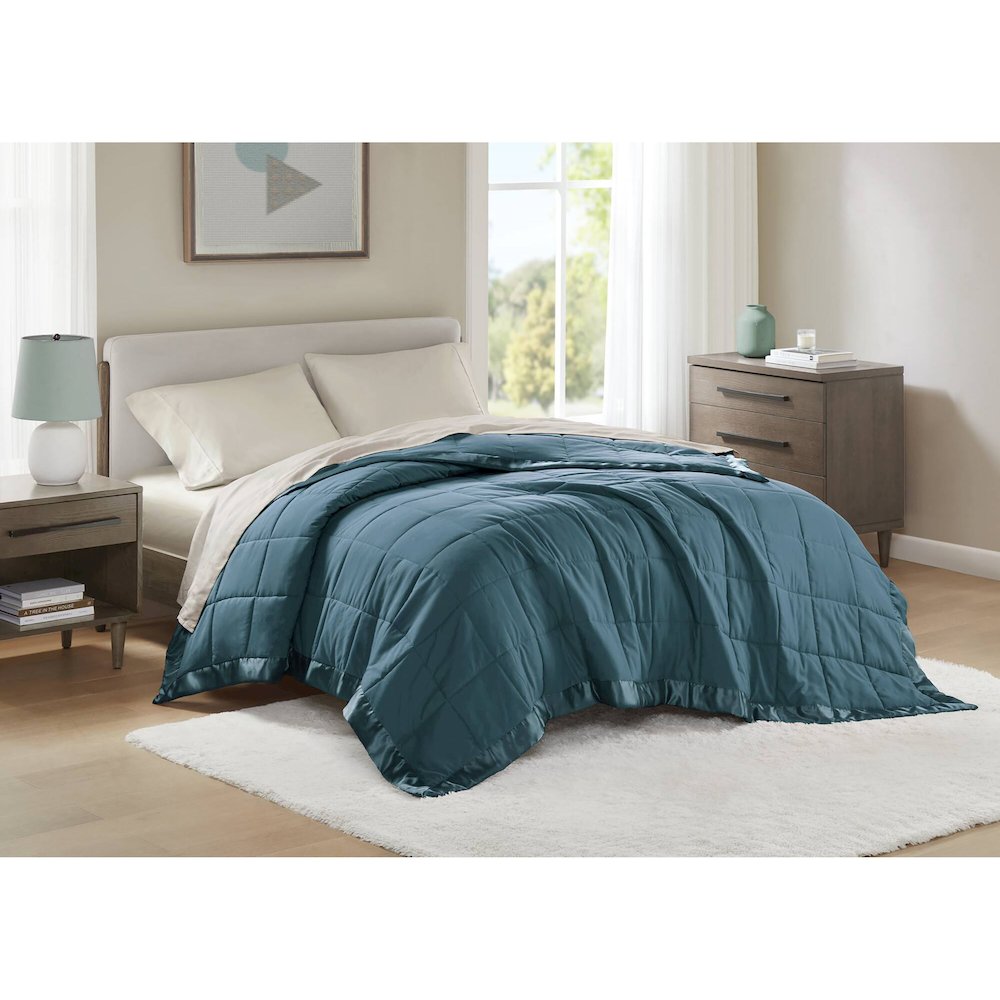 Windom Lightweight Down Alternative Blanket with Satin Trim