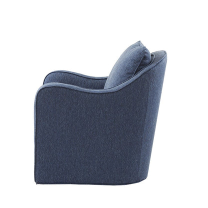 Brianne Upholstered Swivel Curved Armchair
