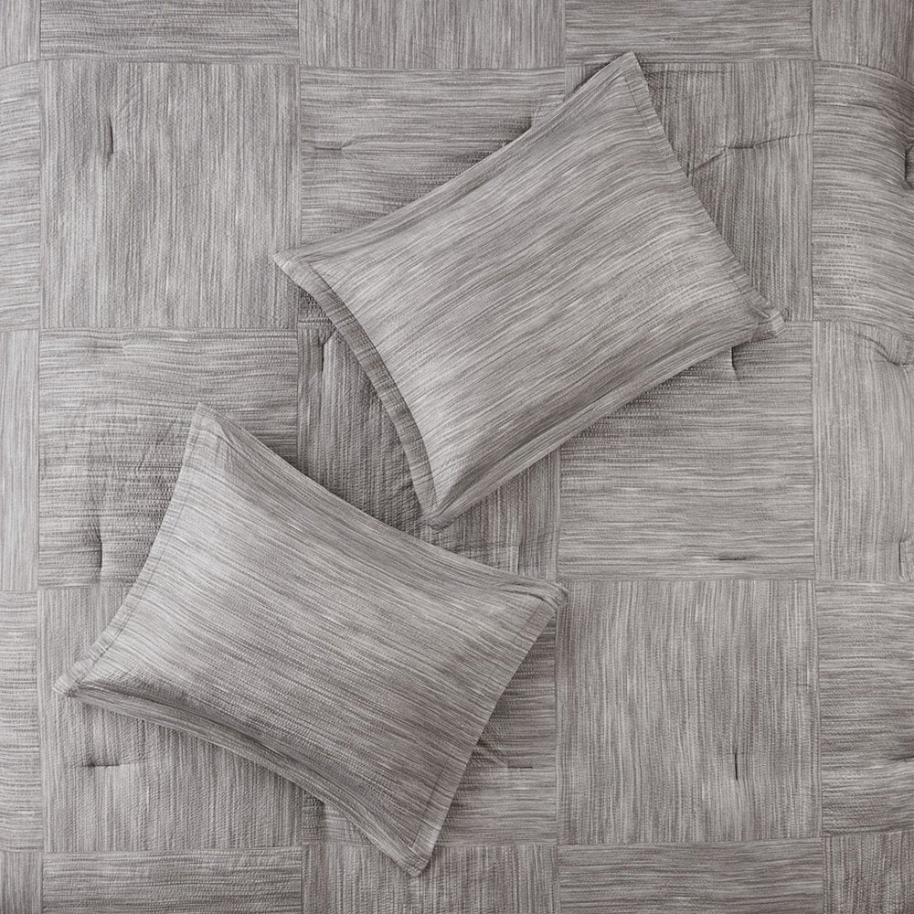 7 Piece Printed Seersucker Comforter Set