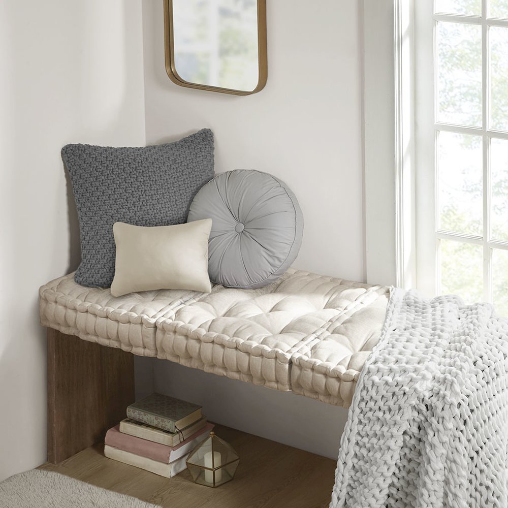 Azza Poly Chenille Square Floor Pillow Cushion Compress Pack