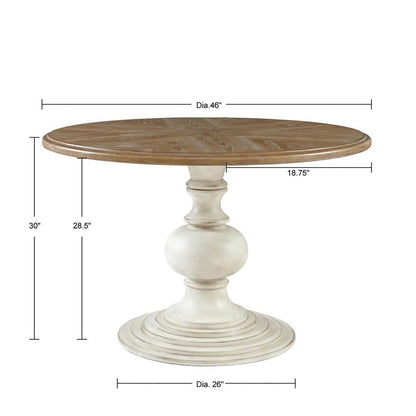 46" Round Pedestal Dining Table