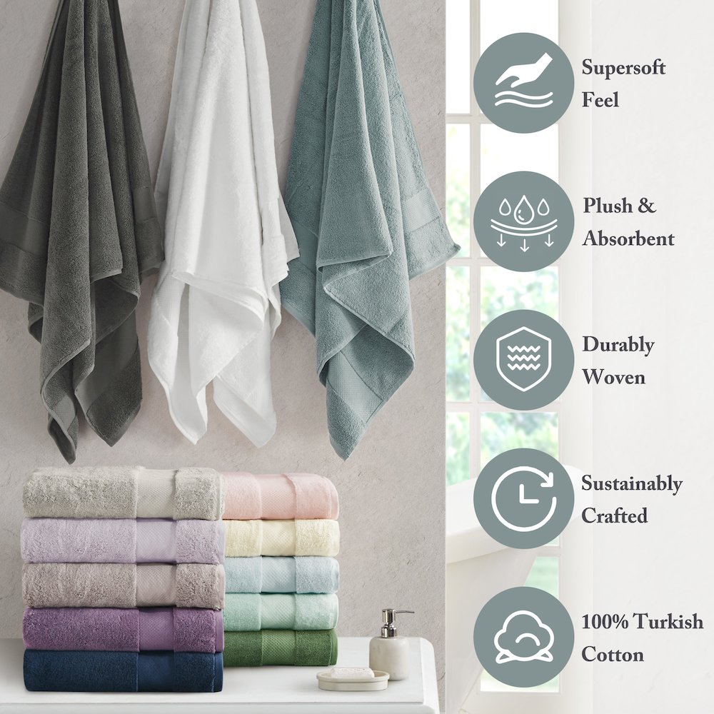 Turkish Cotton 6 Piece Bath Towel Set