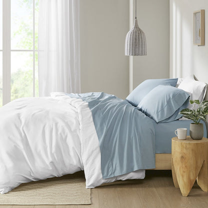 200 Thread Count Relaxed Cotton Percale Sheet Set