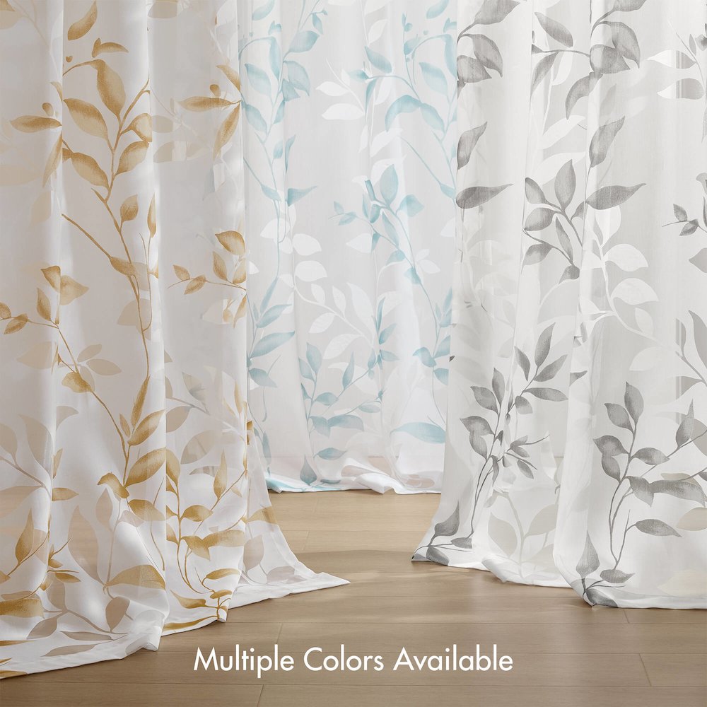 Cecily Burnout Printed Window Curtain Panel
