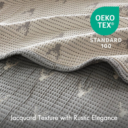 Keystone Throw/Pillow Set, Grey color