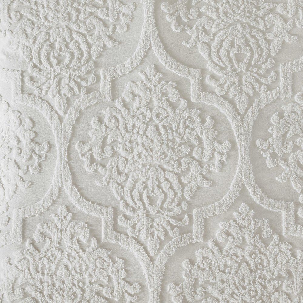 Viola 3 Piece Tufted Cotton Chenille Damask Duvet Cover Set