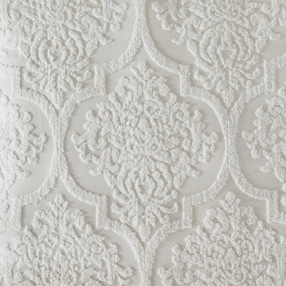 Viola 3 Piece Tufted Cotton Chenille Damask Duvet Cover Set