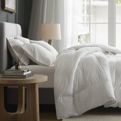 100% Cotton Shell Comforter, White color