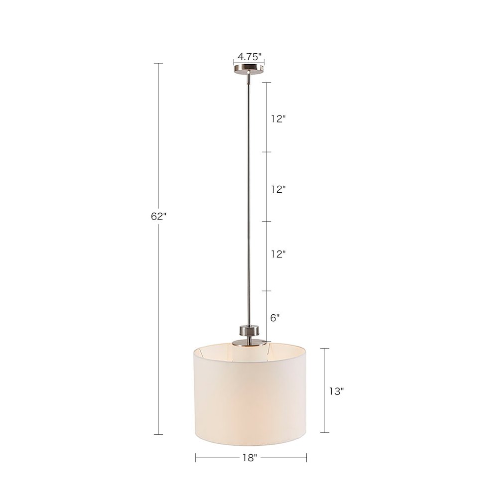 Metal Pendant with Drum Shade