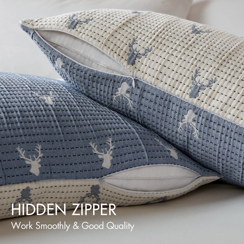 Keystone Coverlet Set, Blue color