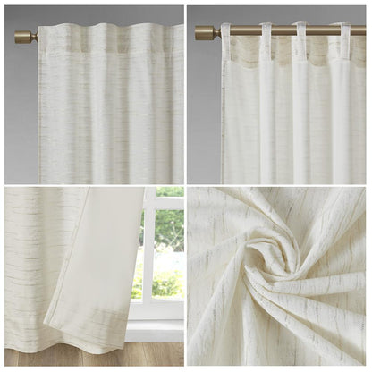Metallic Printed Poly Velvet Rod Pocket/Back Tab Window Panel Pair