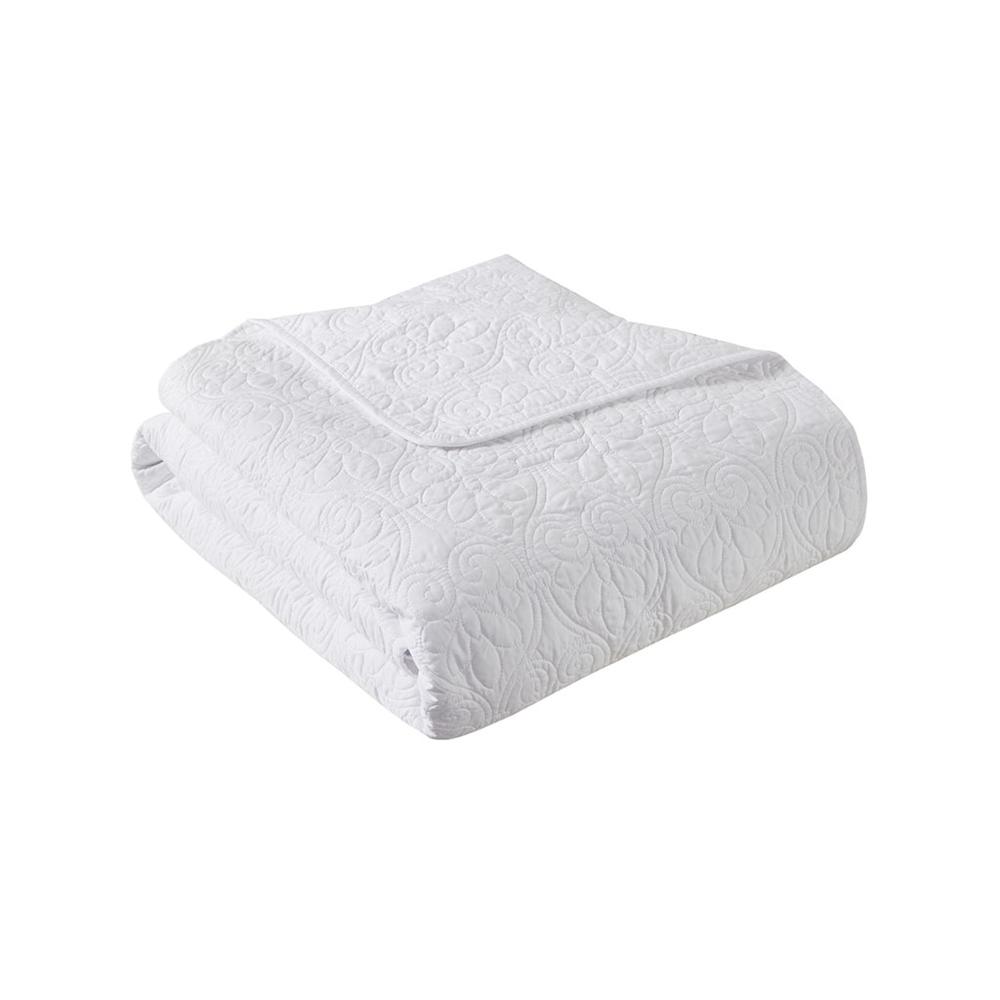 Quebec Oversized Quilted Throw, White color