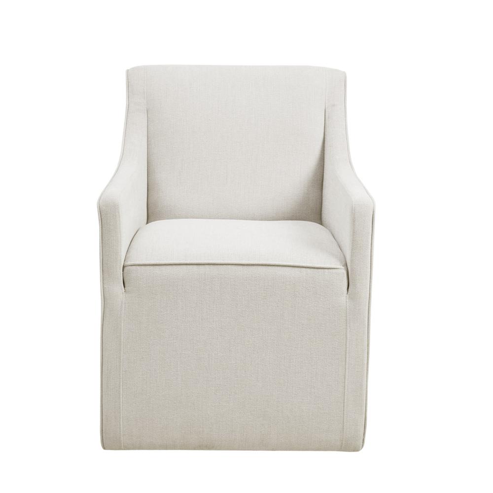 Skirted Dining Arm Chair with Casters