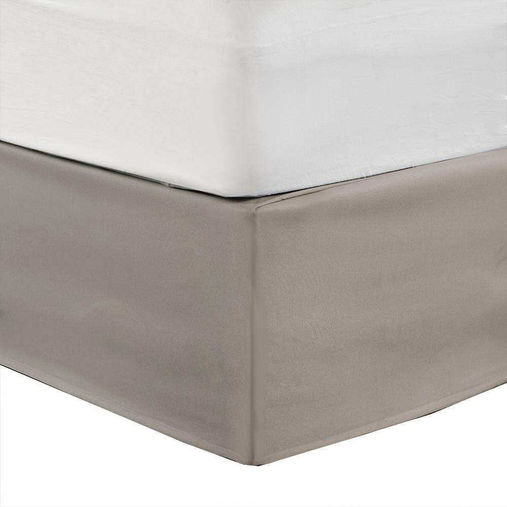 Simple Fit Wrap Around Adjustable Bedskirt, Khaki color