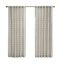 Anaheim Plaid Fleece Lined Window Curtain Panel - Natural Collection, Belen Kox