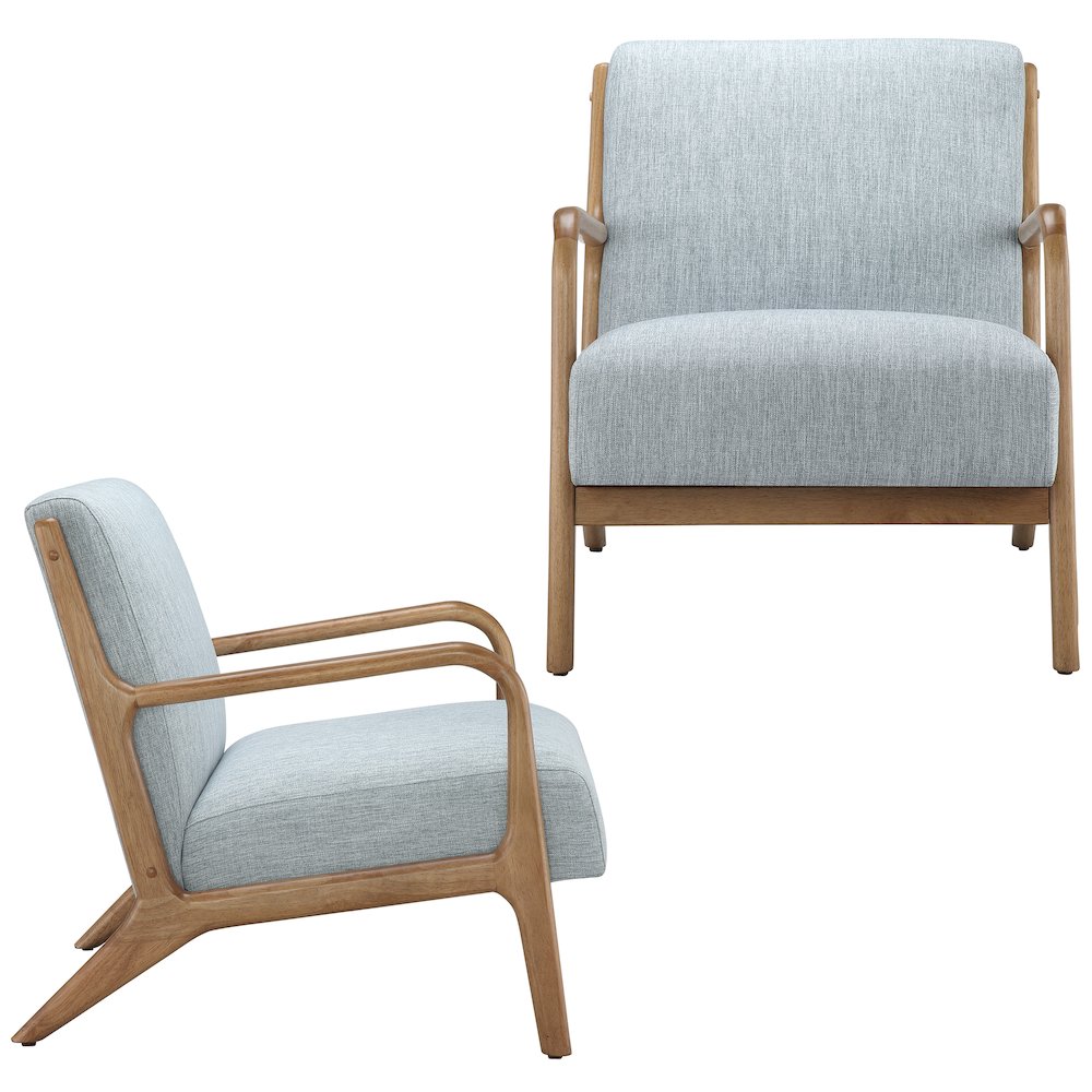 Novak Lounge Chair Set of 2 in Light Blue