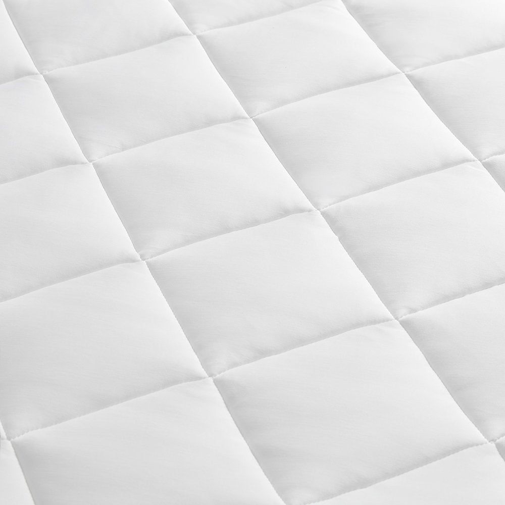 Cooling Touch Overfilled Deep Pocket Mattress Pad in White Color