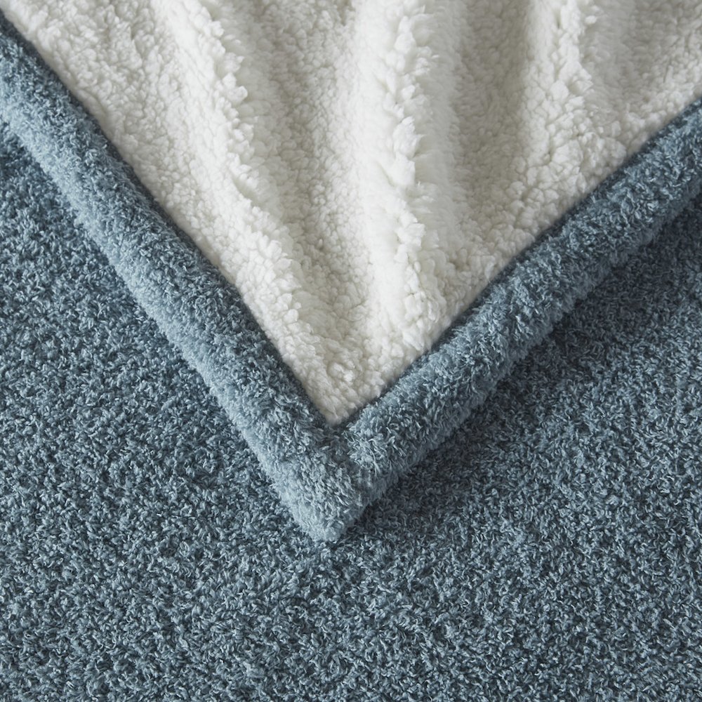 Amira Dream Soft Heated Throw in Blue