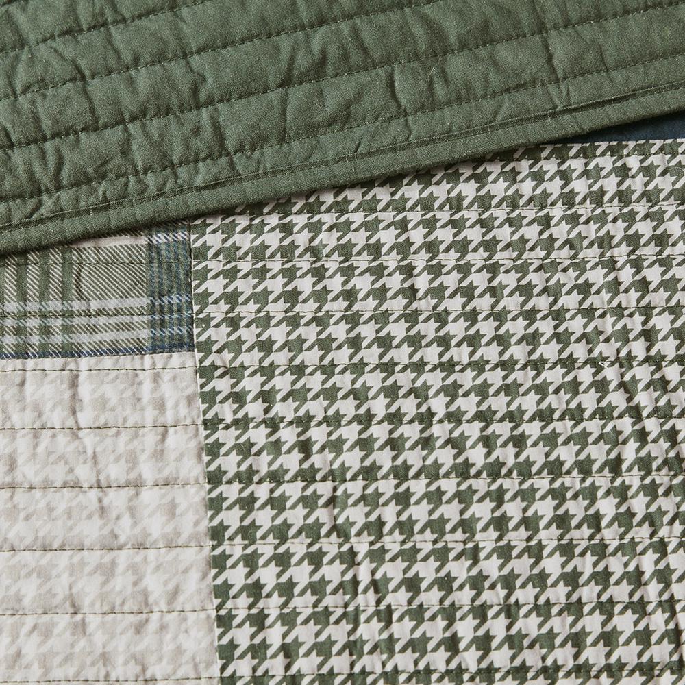 Mill Creek Oversized Cotton Quilt Set, Green color