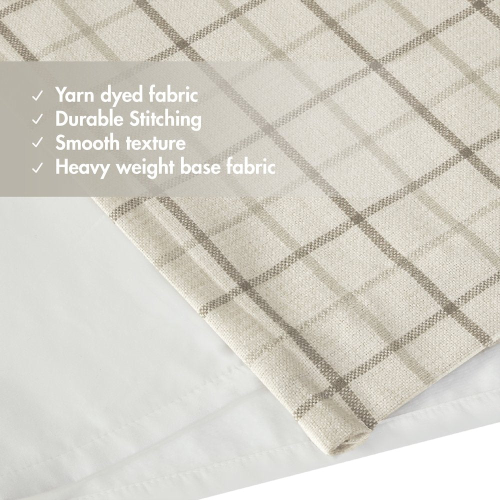 Anaheim Plaid Rod Pocket and Back Tab Curtain Panel with Fleece Lining