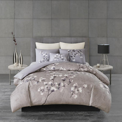 3 Piece Cotton Sateen Printed Comforter Set
