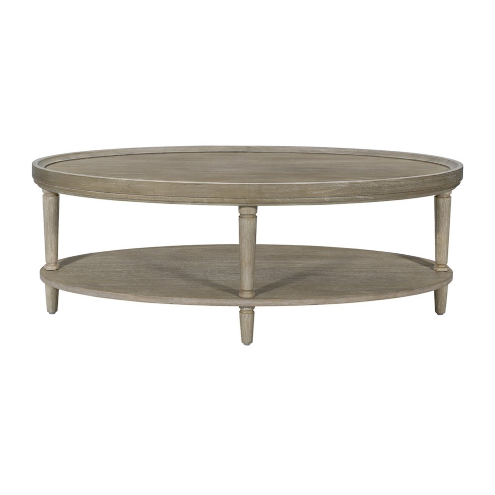 Oval Coffee Table with Shelf