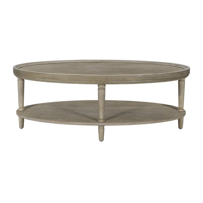 Oval Coffee Table with Shelf