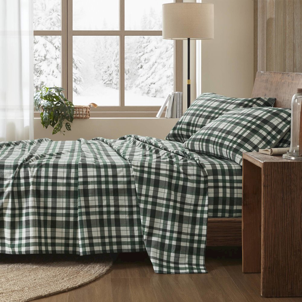 Flannel 100% Cotton Flannel Printed Sheet Set, Finton color