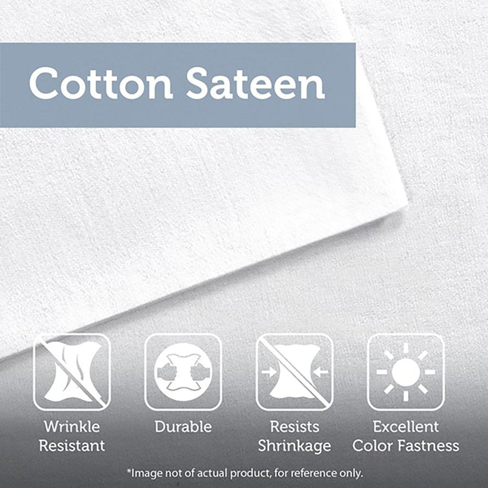 7 Piece Cotton Sateen Comforter Set