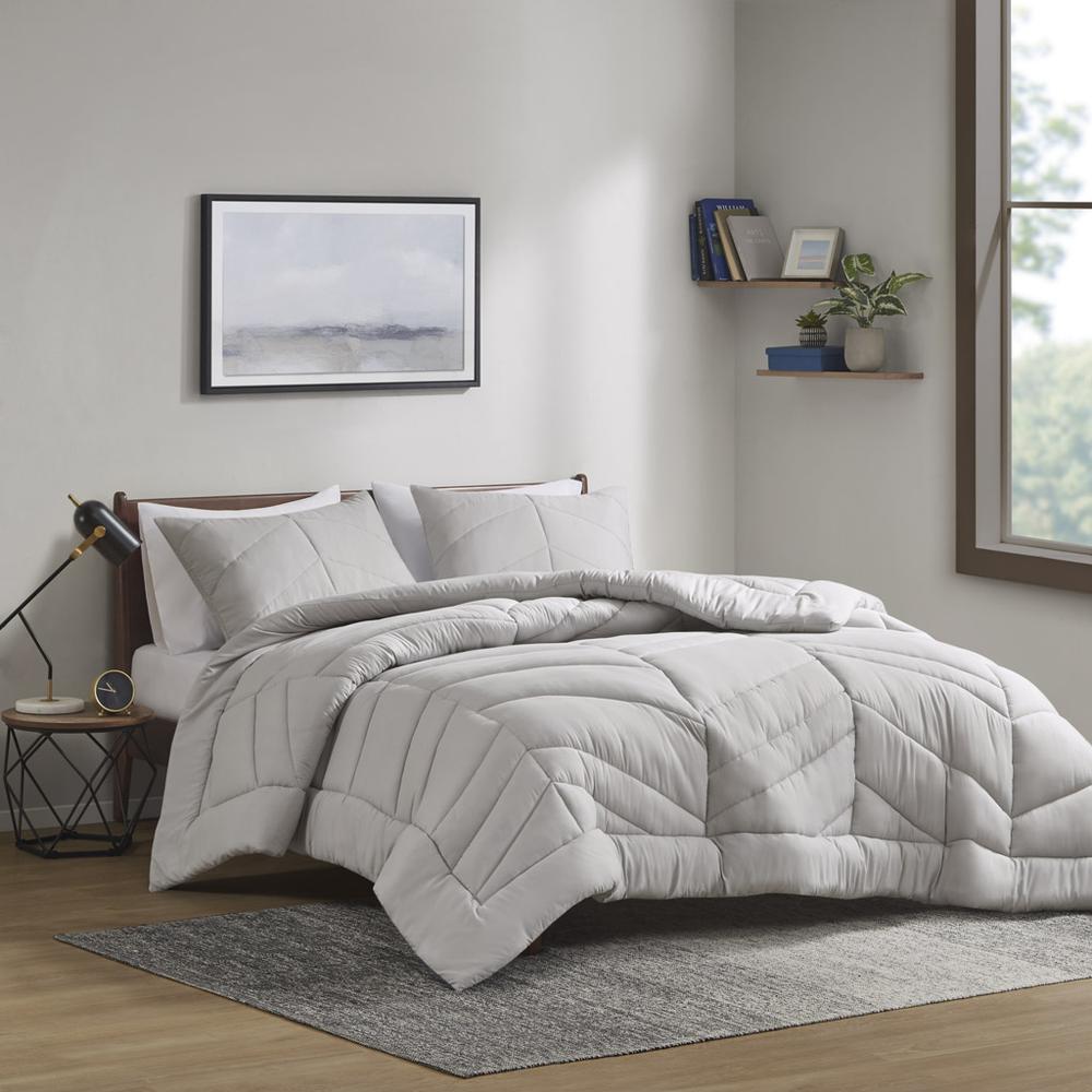 Quilted Chevron Comforter Set