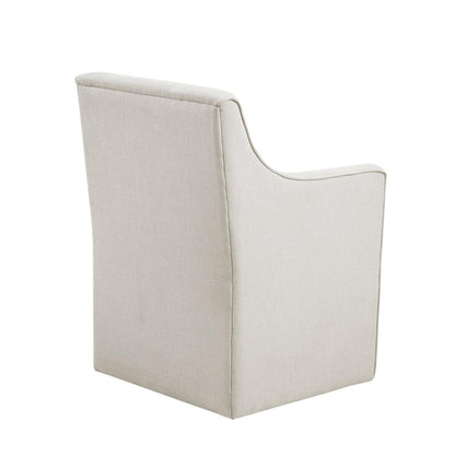 Skirted Dining Arm Chair with Casters