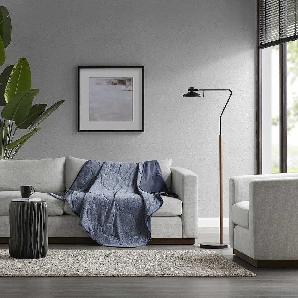 Cooling Touch Down Alternative Throw in Navy Color