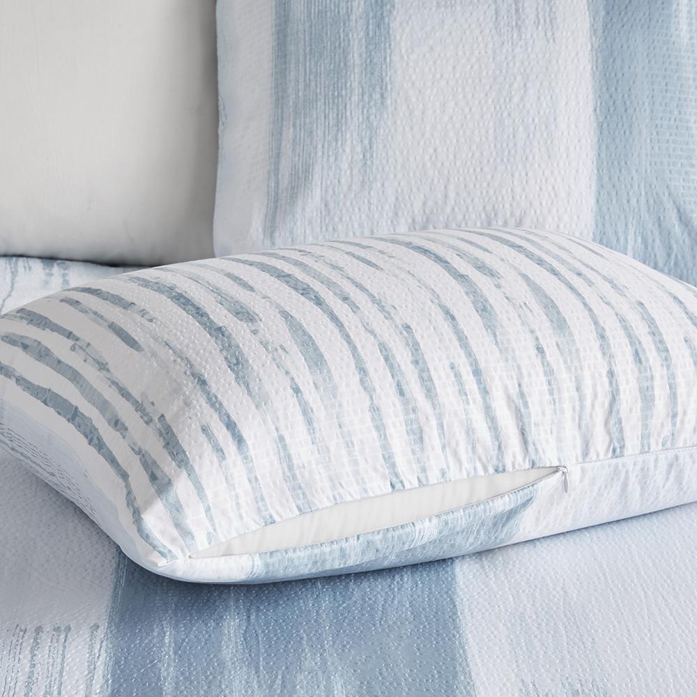 3 Piece Oversized Reversible Seersucker Duvet Cover Mini Set