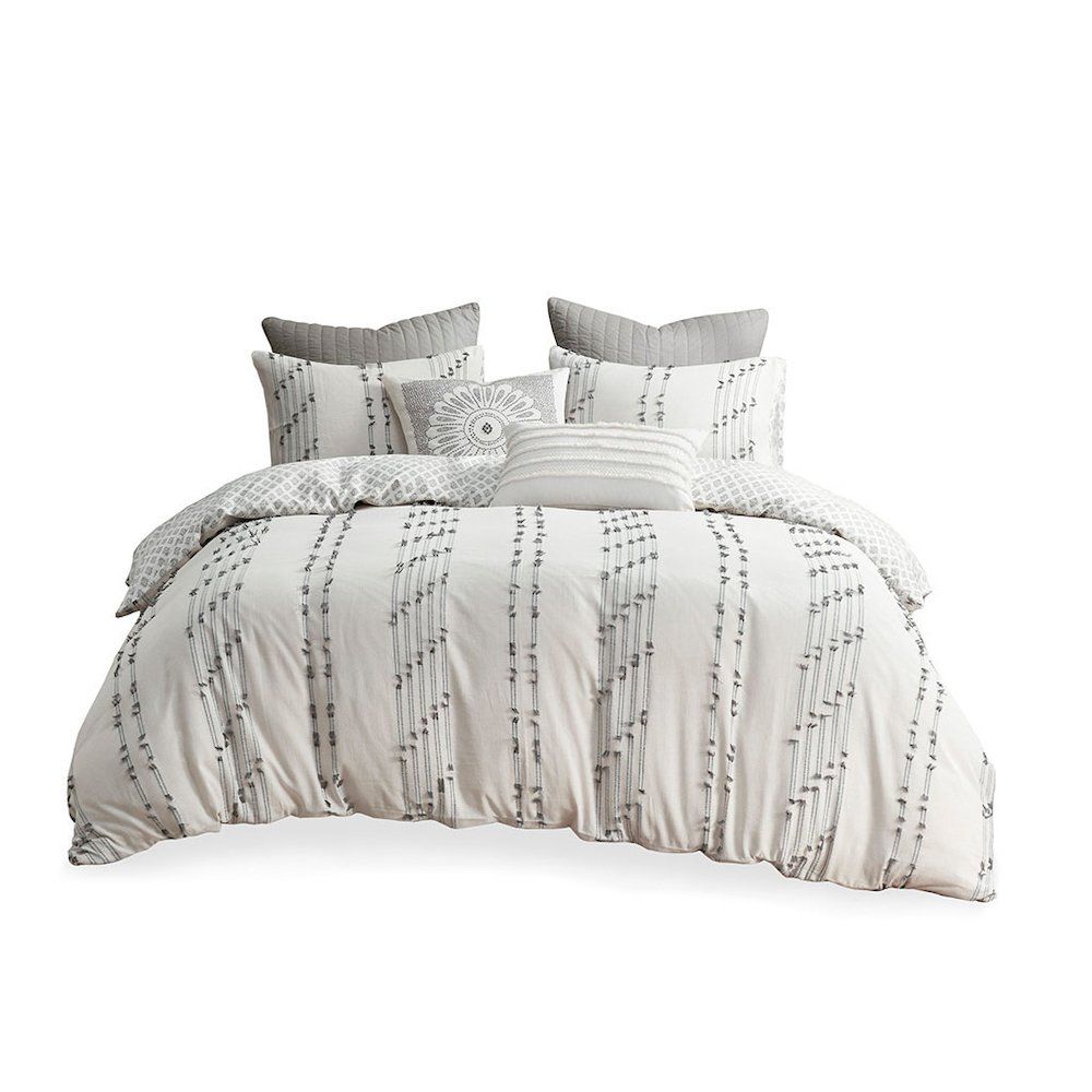 3 Piece Cotton Jacquard Duvet Cover Set