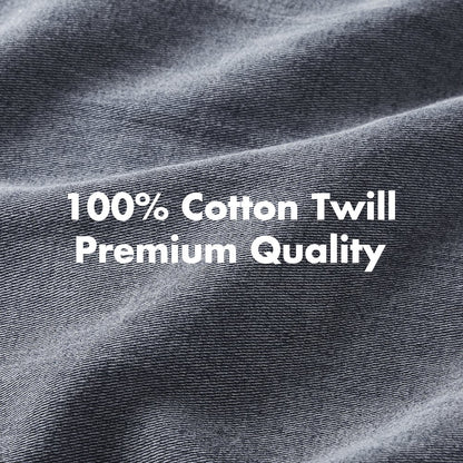 Hudson Twill Washed Duvet Set, Blue color