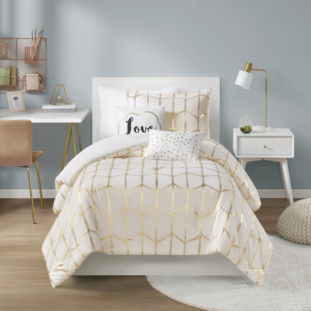 Raina 100% Polyester Brushed Microfiber Printed Comforter Set