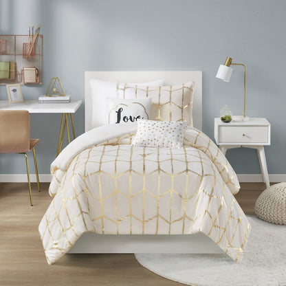 Raina 100% Polyester Brushed Microfiber Printed Comforter Set
