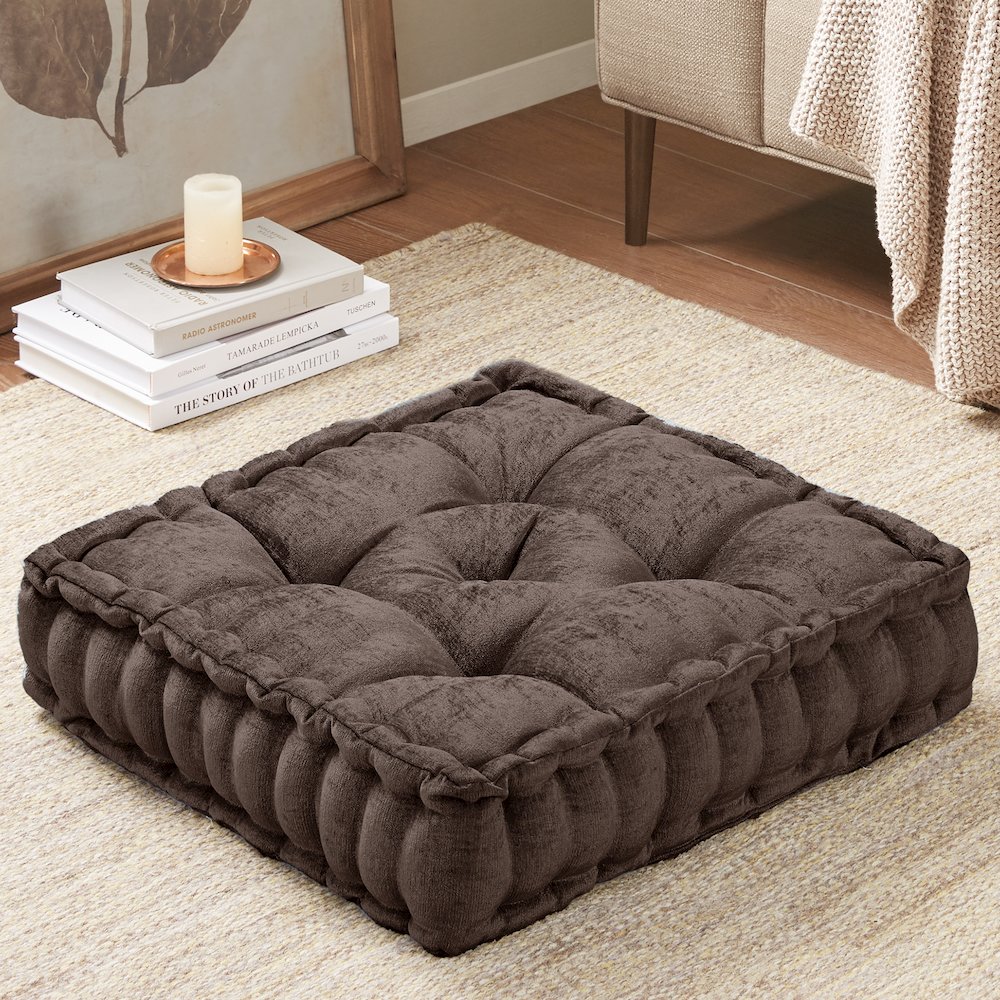 Azza Poly Chenille Square Floor Pillow Cushion Compress Pack