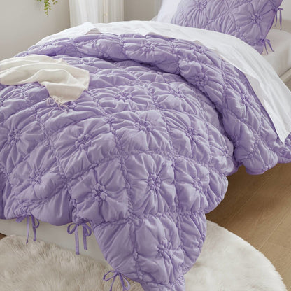 Lily 2PCS Comforter Set, Purple color