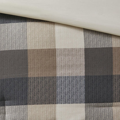 7 Piece Herringbone Comforter Set