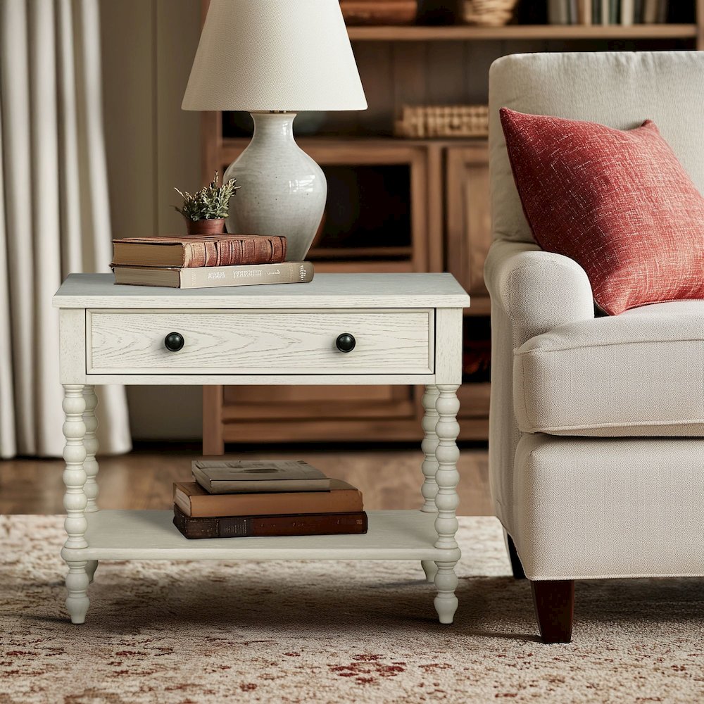 Beckett Large Nightstand, Antique Cream color