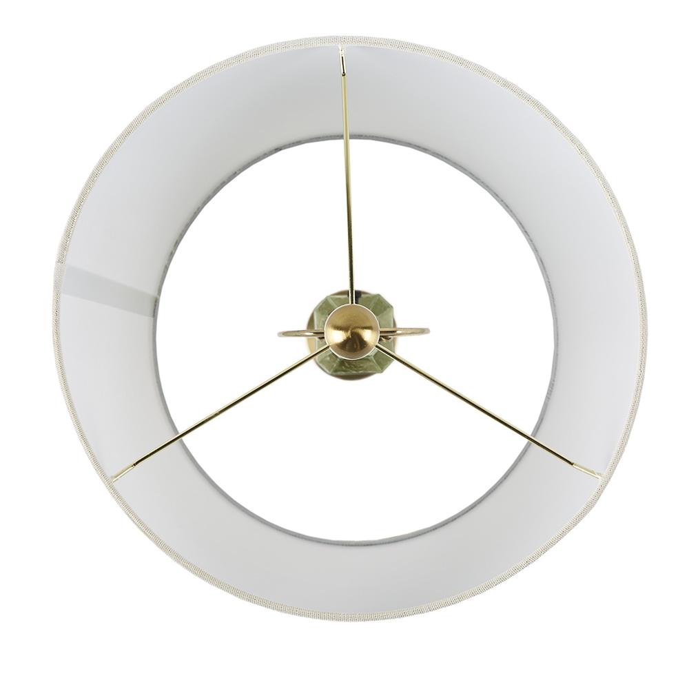 Faceted Green Glass Table Lamp