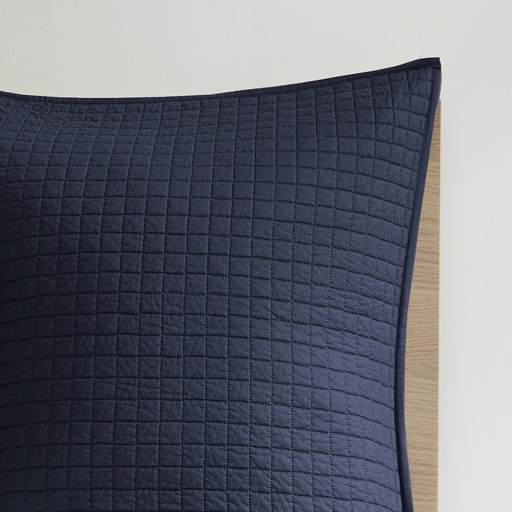 Cotton Jacquard Comforter Set with Euro Shams and Throw Pillows