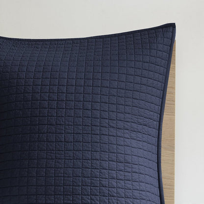 Cotton Jacquard Comforter Set with Euro Shams and Throw Pillows