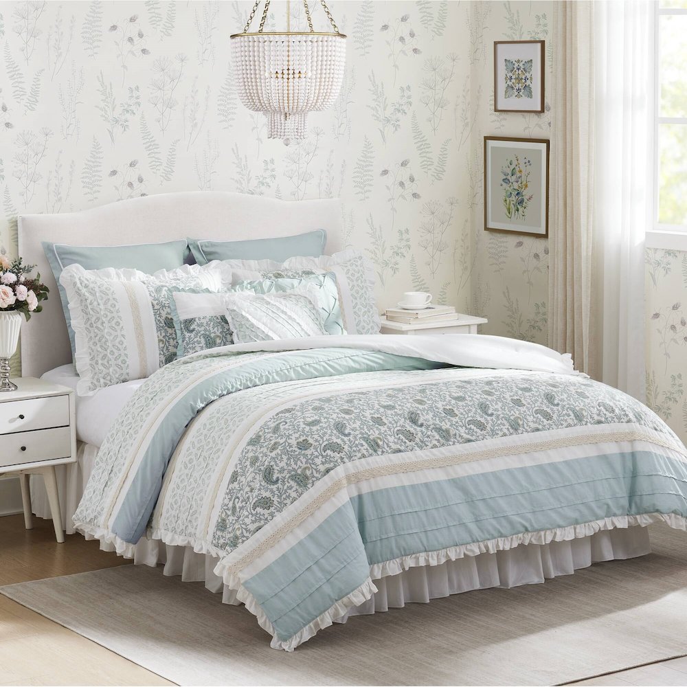 Dawn 9 Piece Cotton Percale Comforter Set